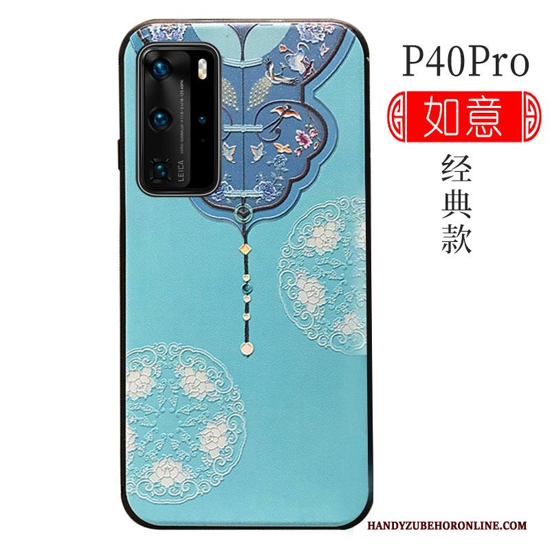 Huawei P40 Pro Hoesje Net Red Chinese Stijl All Inclusive Siliconen Zacht Bescherming High End