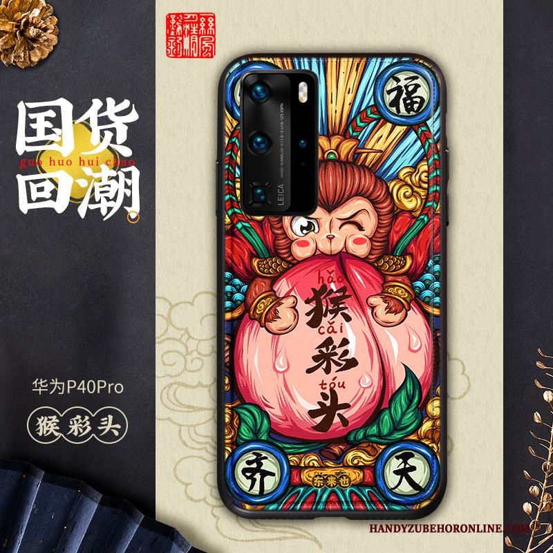 Huawei P40 Pro Hoesje Scheppend Anti-fall Telefoon Kleur Lovers Chinese Stijl