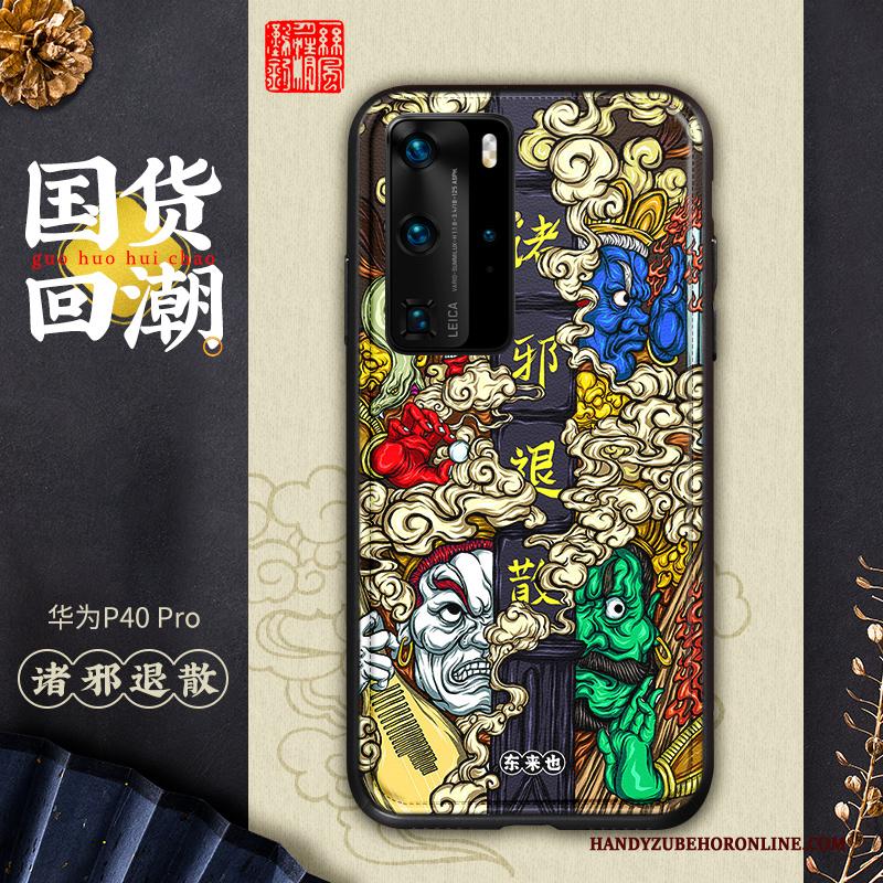 Huawei P40 Pro Hoesje Scheppend Anti-fall Telefoon Kleur Lovers Chinese Stijl