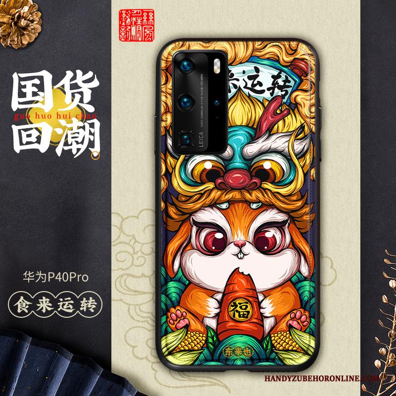 Huawei P40 Pro Hoesje Scheppend Anti-fall Telefoon Kleur Lovers Chinese Stijl