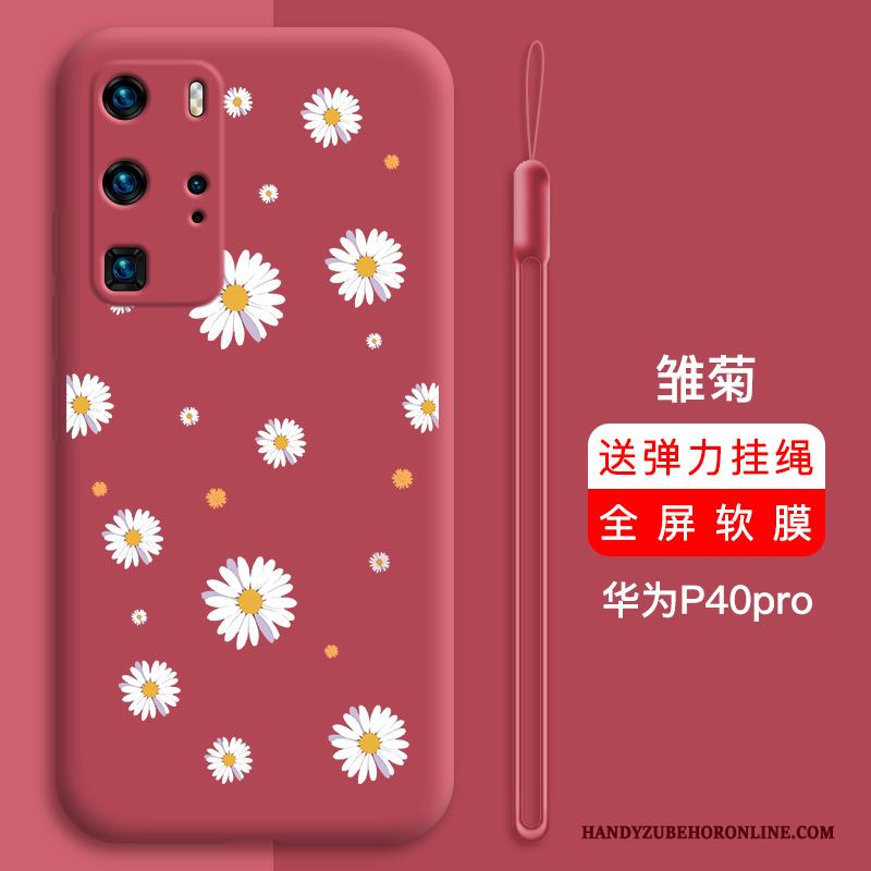 Huawei P40 Pro Hoesje Scheppend Rood Net Red Persoonlijk Bescherming Spotprent All Inclusive