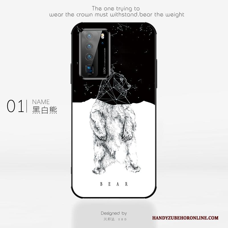 Huawei P40 Pro Hoesje Telefoon All Inclusive Kunst Anti-fall Wit Persoonlijk Net Red