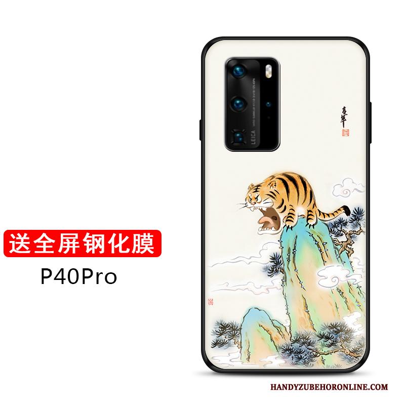 Huawei P40 Pro Mooie Bescherming Hoesje Telefoon Siliconen Trend Net Red Pas