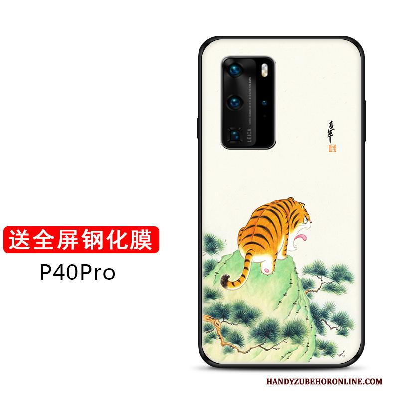 Huawei P40 Pro Mooie Bescherming Hoesje Telefoon Siliconen Trend Net Red Pas