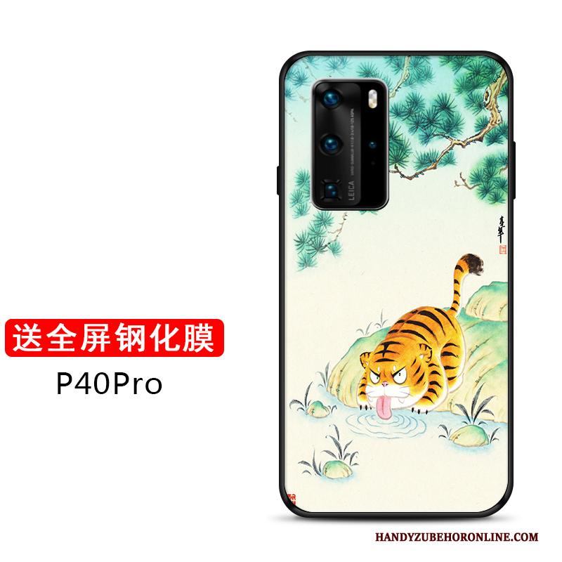 Huawei P40 Pro Mooie Bescherming Hoesje Telefoon Siliconen Trend Net Red Pas