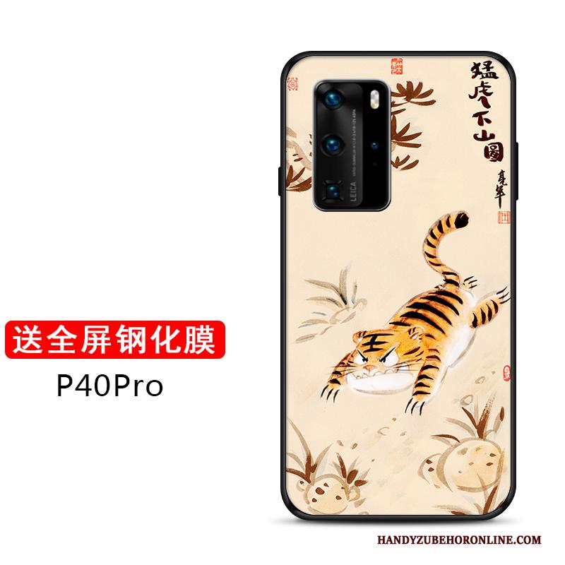 Huawei P40 Pro Mooie Bescherming Hoesje Telefoon Siliconen Trend Net Red Pas