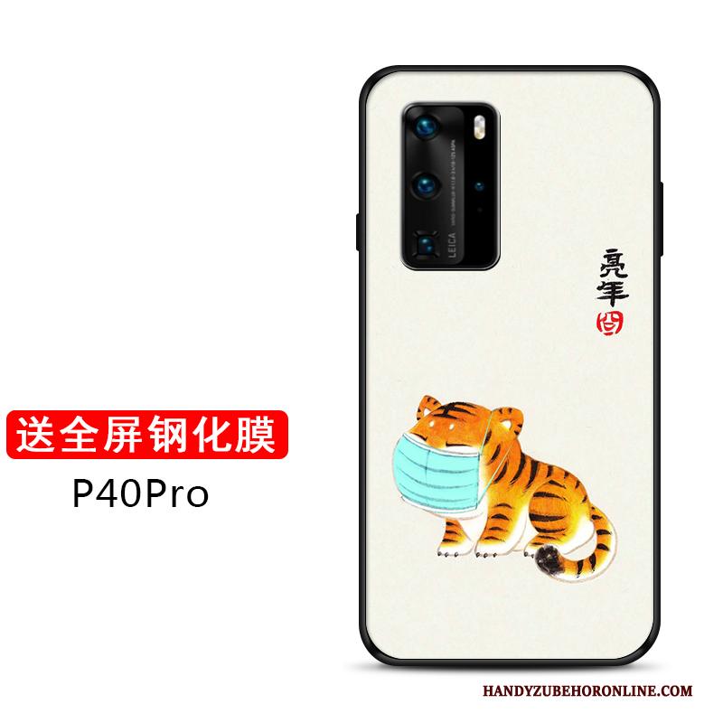 Huawei P40 Pro Mooie Bescherming Hoesje Telefoon Siliconen Trend Net Red Pas