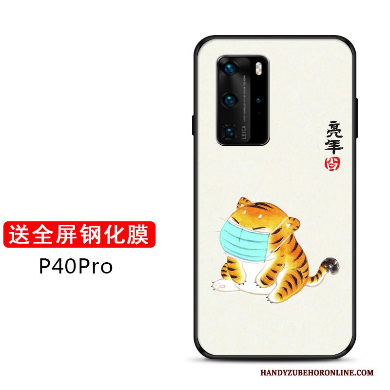 Huawei P40 Pro Mooie Bescherming Hoesje Telefoon Siliconen Trend Net Red Pas