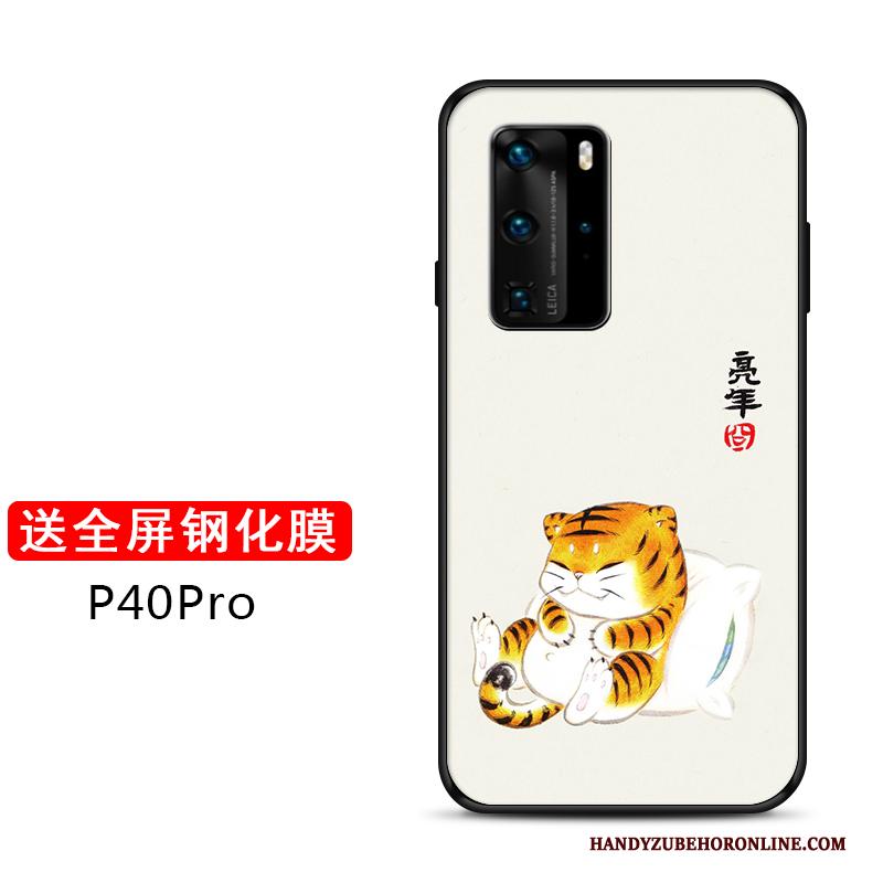 Huawei P40 Pro Mooie Bescherming Hoesje Telefoon Siliconen Trend Net Red Pas