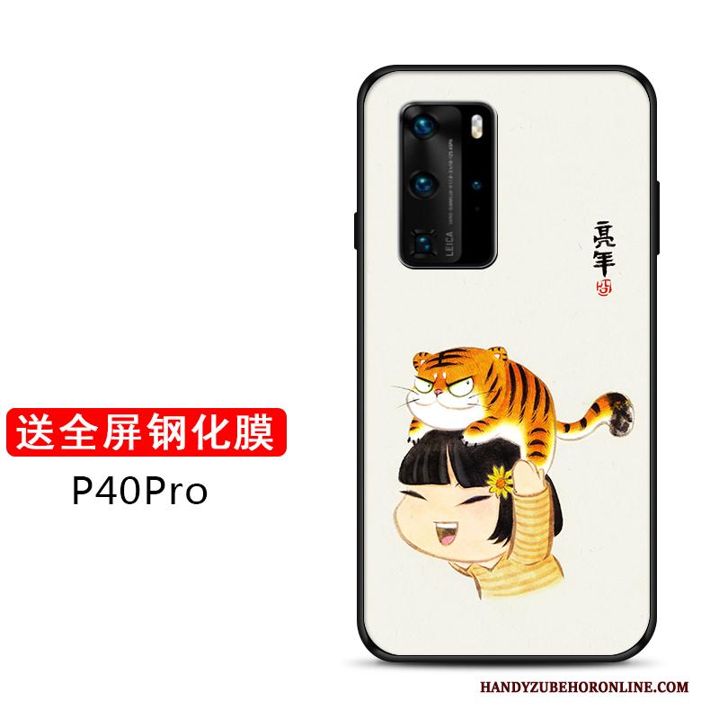 Huawei P40 Pro Mooie Bescherming Hoesje Telefoon Siliconen Trend Net Red Pas