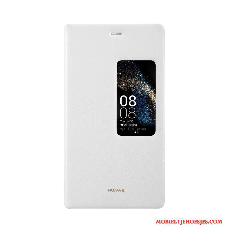 Huawei P8 Hoge Echte Hoes Rood Folio Mobiele Telefoon Hoesje Telefoon