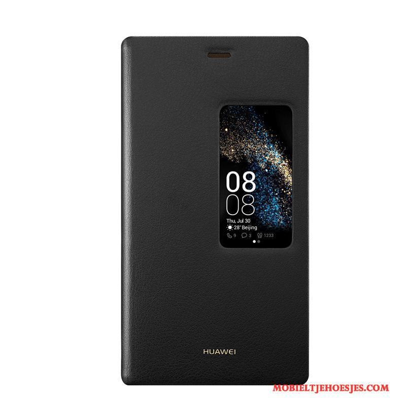 Huawei P8 Hoge Echte Hoes Rood Folio Mobiele Telefoon Hoesje Telefoon