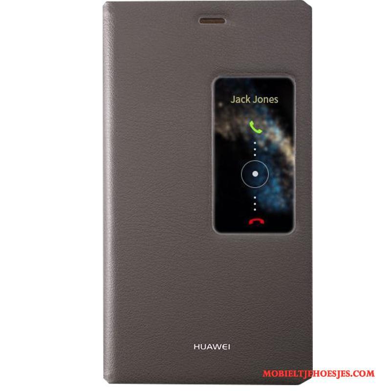 Huawei P8 Hoge Echte Hoes Rood Folio Mobiele Telefoon Hoesje Telefoon