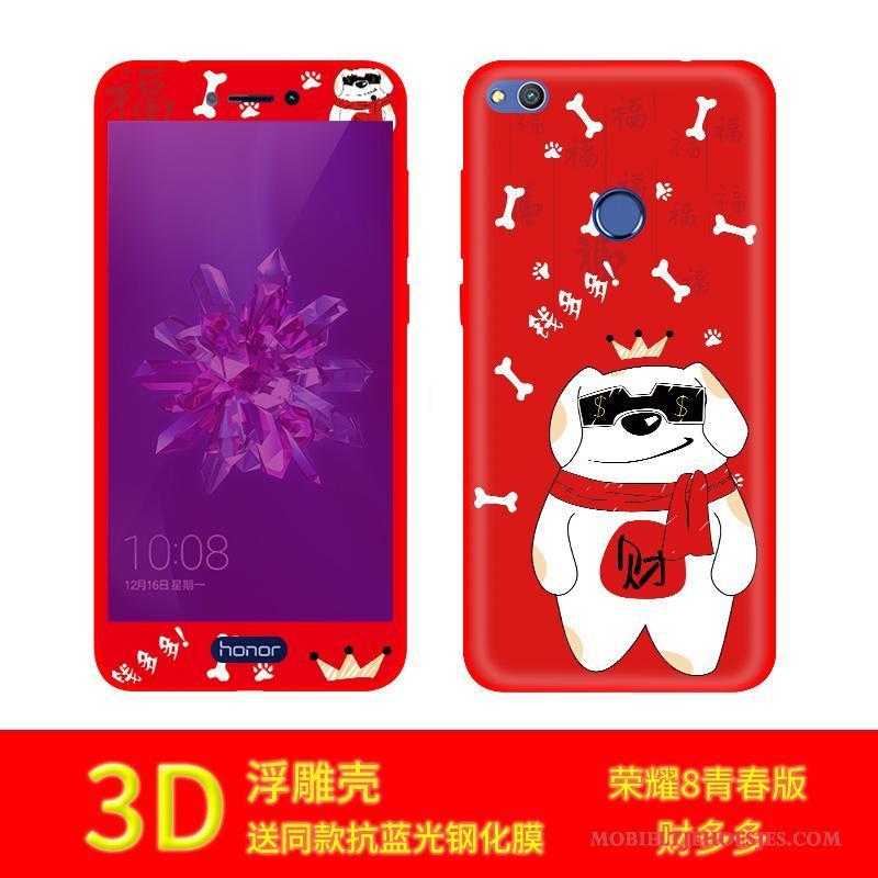 Huawei P8 Lite 2017 Hoes Scheppend Persoonlijk Rood Bescherming Hoesje Telefoon Anti-fall