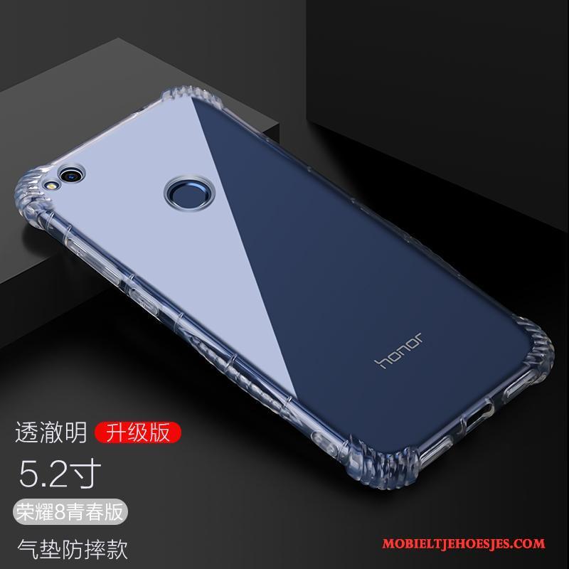 Huawei P8 Lite 2017 Hoes Siliconen Goud Jeugd Hoesje Telefoon Doorzichtig Bescherming