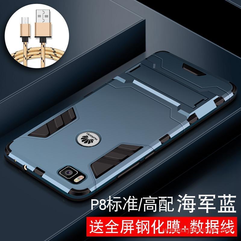 Huawei P8 Lite Bescherming Hoesje Telefoon Anti-fall Hoge Jeugd Blauw Schrobben