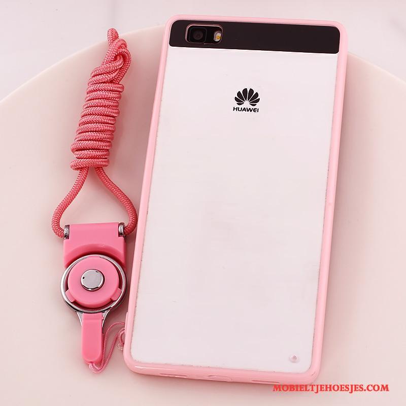 Huawei P8 Lite Hoesje Roze Anti-fall Jeugd Hoes Bescherming Mobiele Telefoon Met Strass