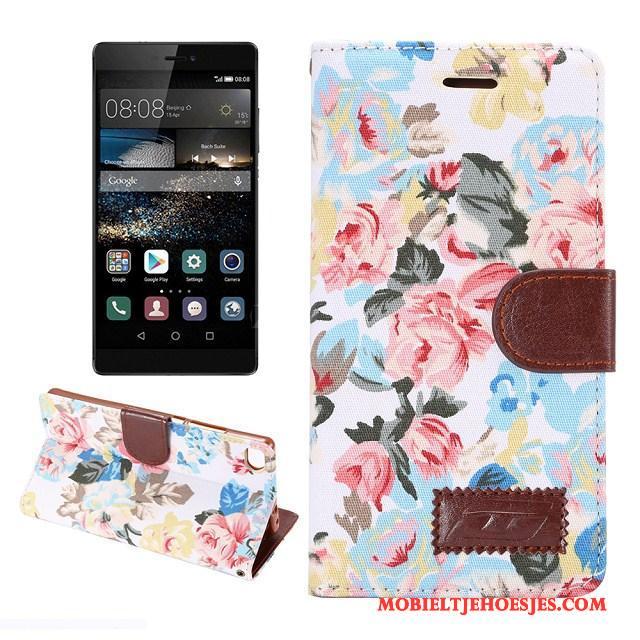 Huawei P8 Mobiele Telefoon Leren Etui Hoesje Telefoon Bescherming Rood