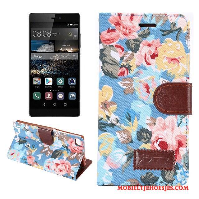 Huawei P8 Mobiele Telefoon Leren Etui Hoesje Telefoon Bescherming Rood