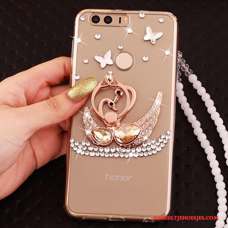 Huawei P9 Bescherming Ring Hoes Siliconen Hoesje Telefoon Goud