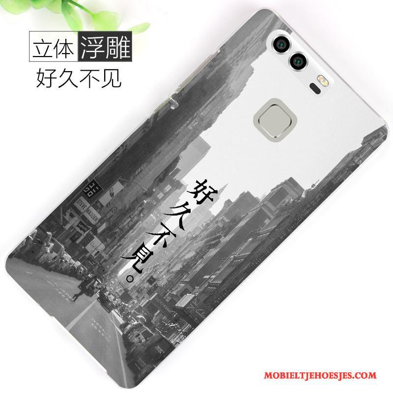 Huawei P9 Grijs Hoes Geschilderd Bescherming Hoesje Telefoon Persoonlijk Hard