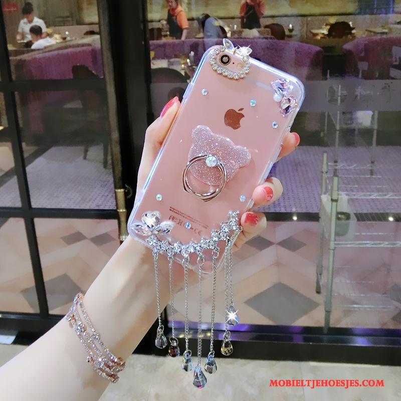 Huawei P9 Hoesje Blauw Met Strass Beren Ondersteuning Trendy Merk All Inclusive Ring