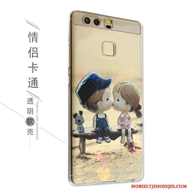 Huawei P9 Hoesje Telefoon Mooie Siliconen Bescherming Spotprent Zacht Reliëf