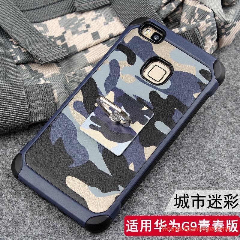 Huawei P9 Lite Zacht Anti-fall Persoonlijk Groen Jeugd Camouflage Hoesje Telefoon