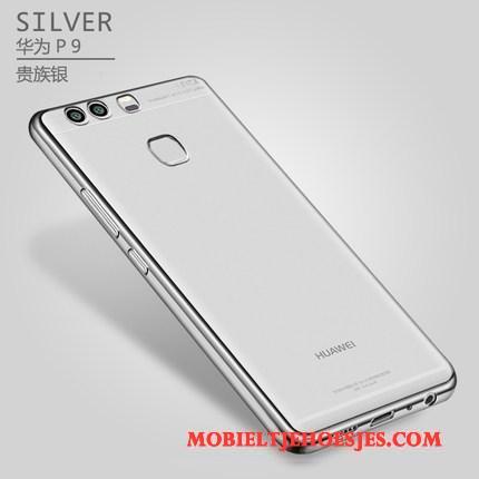 Huawei P9 Plus Hoesje Plating Roze Siliconen Anti-fall Bescherming Doorzichtig Hoes