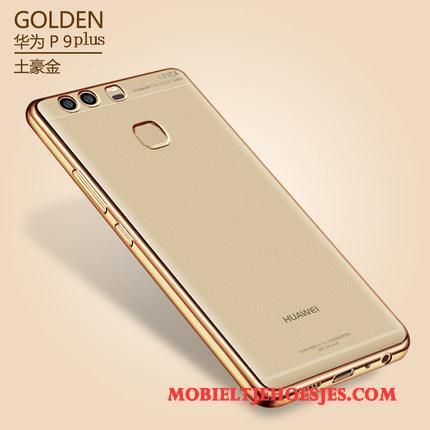 Huawei P9 Plus Hoesje Plating Roze Siliconen Anti-fall Bescherming Doorzichtig Hoes