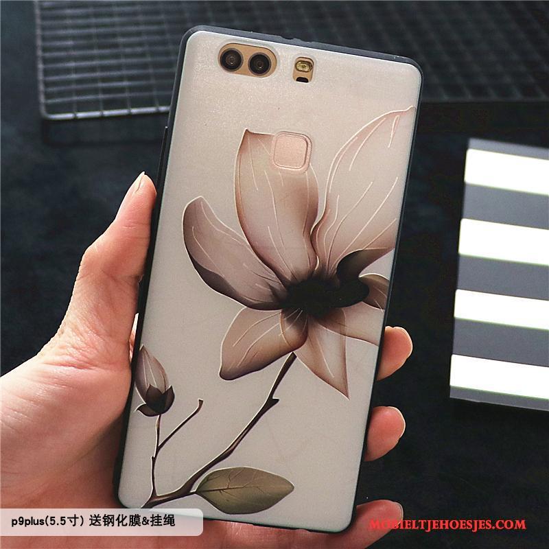 Huawei P9 Plus Hoesje Schrobben Hoes All Inclusive Reliëf Chinese Stijl Persoonlijk Purper