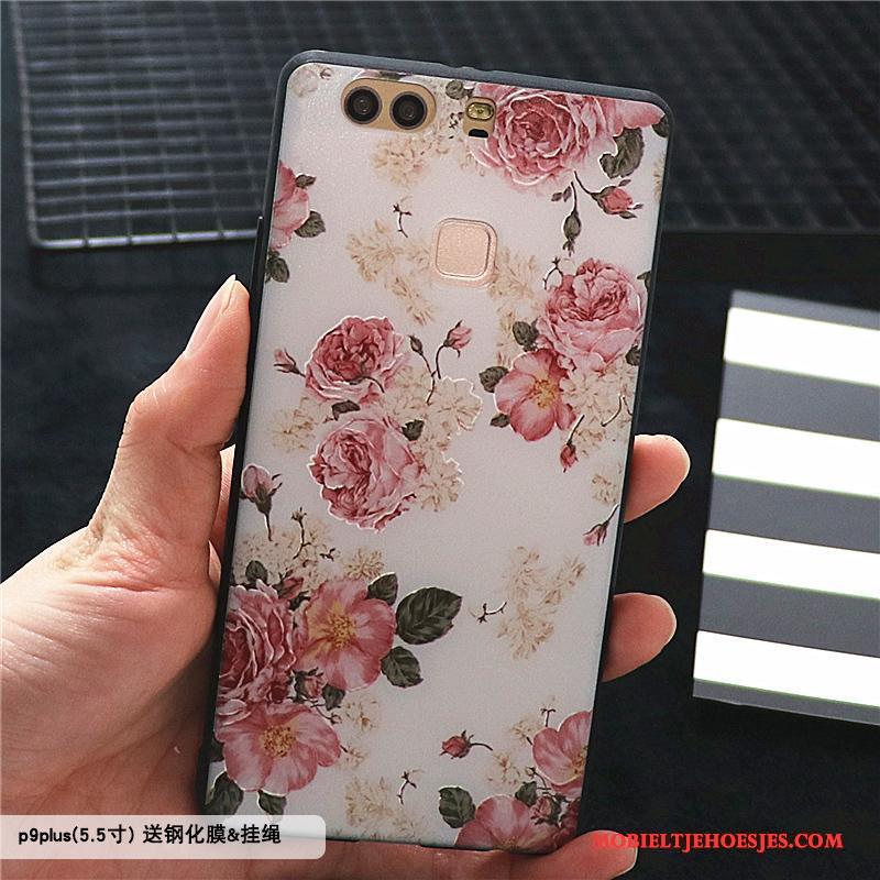 Huawei P9 Plus Hoesje Schrobben Hoes All Inclusive Reliëf Chinese Stijl Persoonlijk Purper