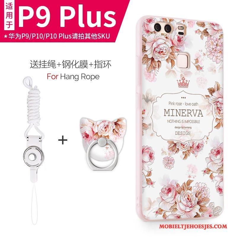 Huawei P9 Plus Hoesje Siliconen Anti-fall Mobiele Telefoon Roze Hoes Zacht All Inclusive