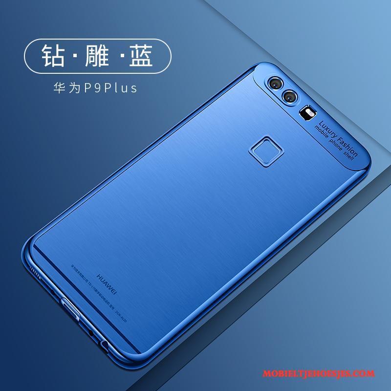 Huawei P9 Plus Hoesje Telefoon Zacht Bescherming Dun Goud Doorzichtig Siliconen