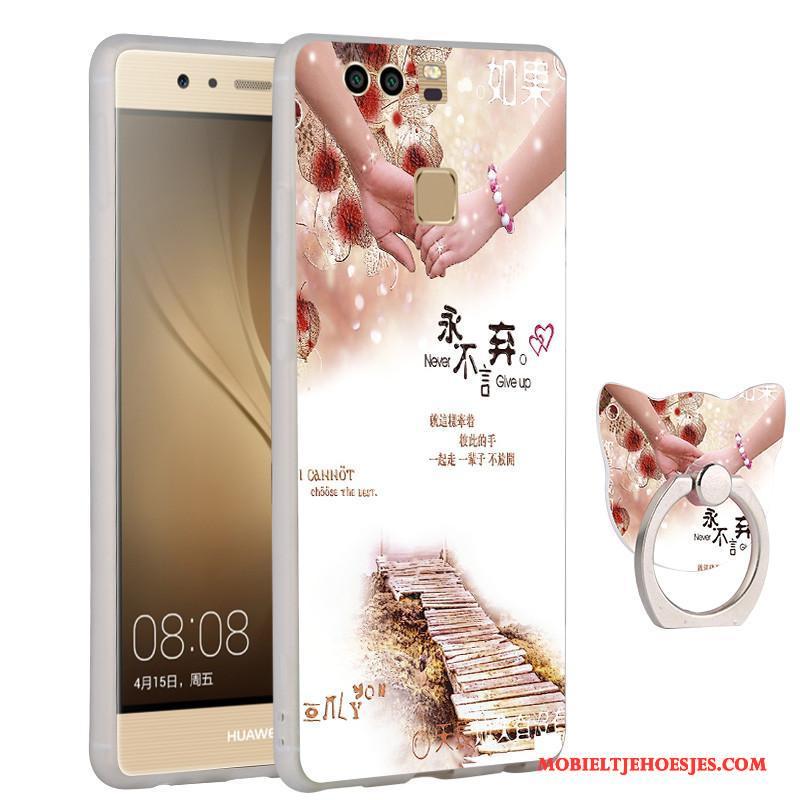 Huawei P9 Plus Hoesje Zacht Telefoon Lichtblauw Anti-fall Bescherming Schrobben