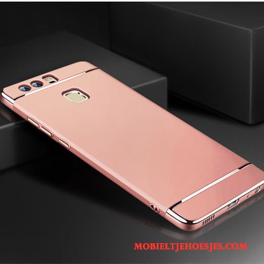 Huawei P9 Plus Scheppend Bescherming Goud Anti-fall All Inclusive Hoes Hoesje Telefoon