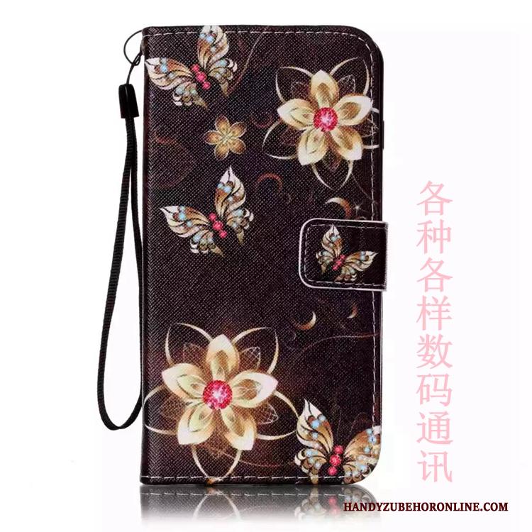 Huawei Y5 2018 Hoesje Leren Etui Anti-fall Portemonnee Kaart Ondersteuning Hoes Geschilderd