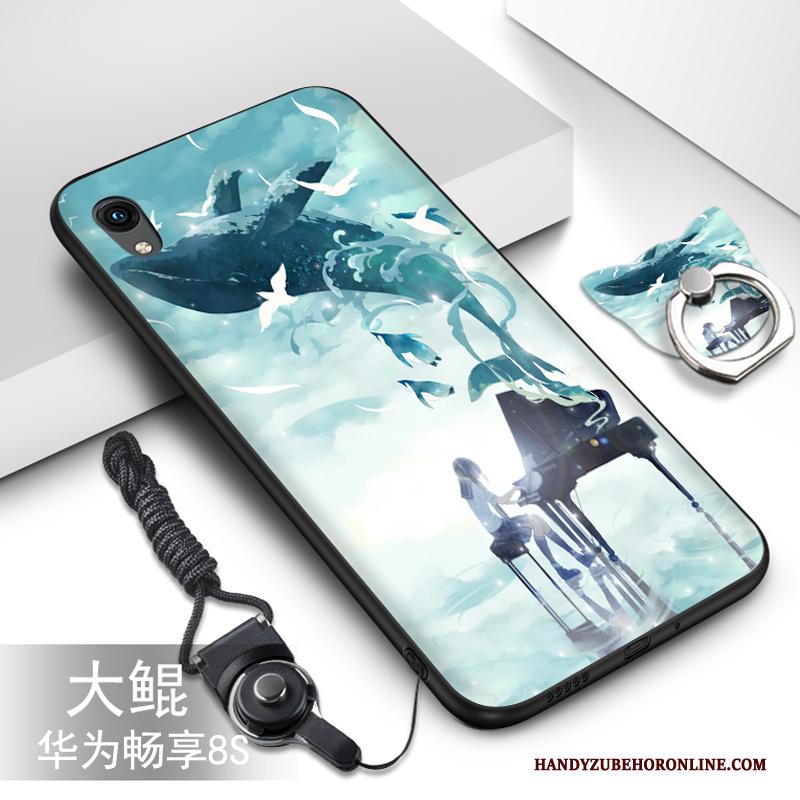 Huawei Y5 2019 Groen Hoesje Zacht Siliconen Telefoon Bescherming Spotprent