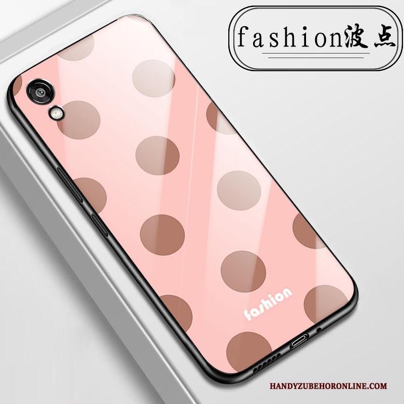 Huawei Y5 2019 Hoesje Telefoon Spotprent Mini Zacht Roze Bescherming Glas