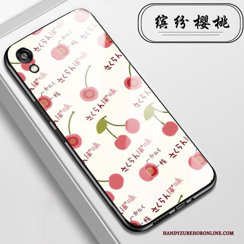 Huawei Y5 2019 Hoesje Telefoon Spotprent Mini Zacht Roze Bescherming Glas