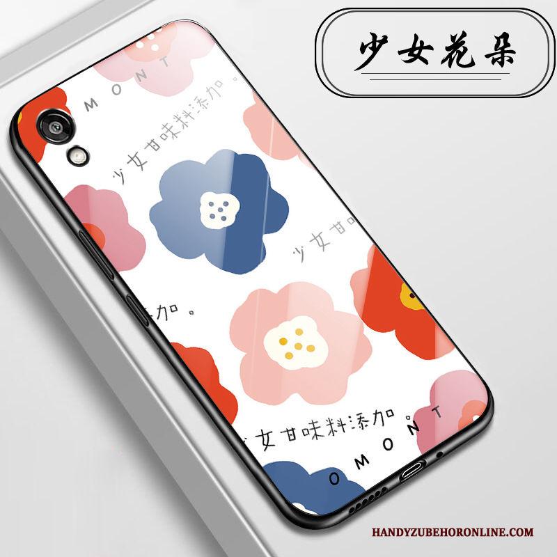 Huawei Y5 2019 Hoesje Telefoon Spotprent Mini Zacht Roze Bescherming Glas