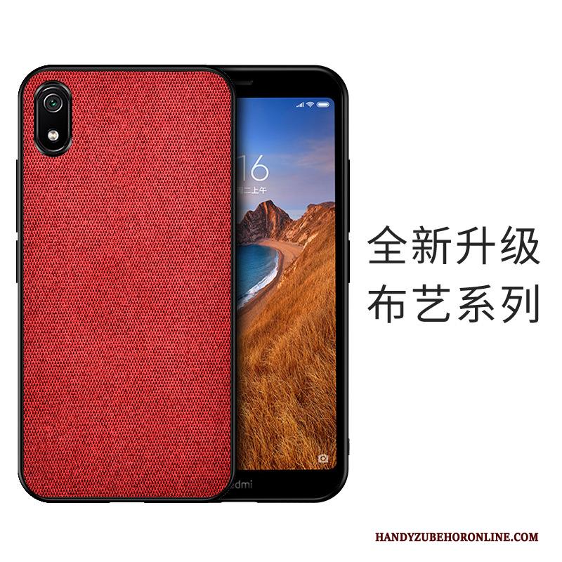 Huawei Y5 2019 Hoesje Telefoon Verbinding Patroon Doek Rood Siliconen Nieuw