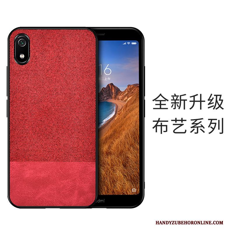 Huawei Y5 2019 Hoesje Telefoon Verbinding Patroon Doek Rood Siliconen Nieuw
