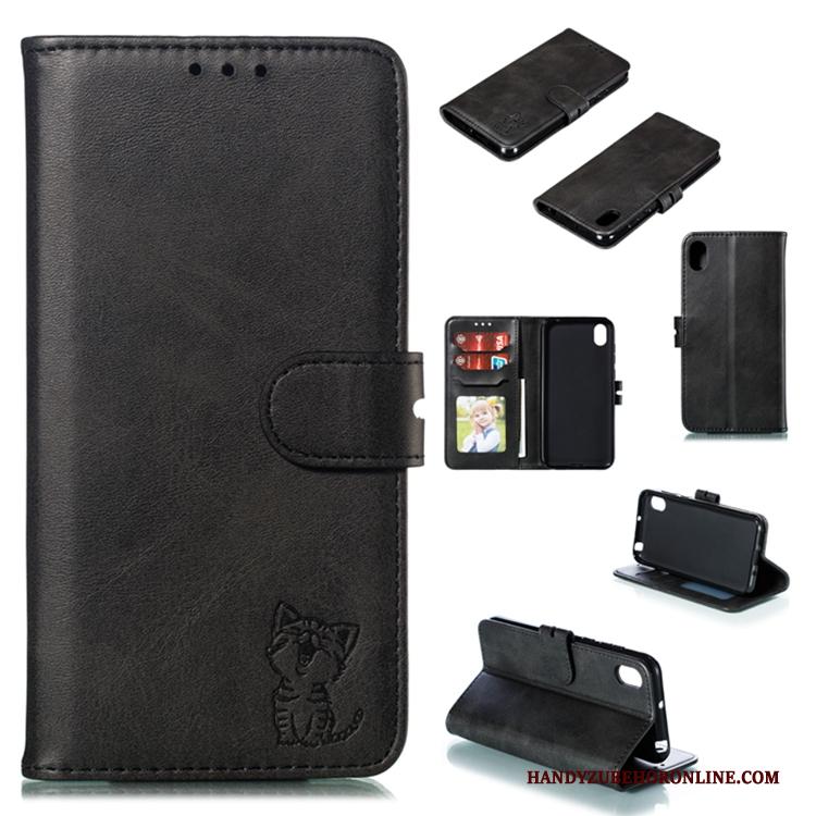 Huawei Y5 2019 Leren Etui Portemonnee Folio Hoesje Telefoon