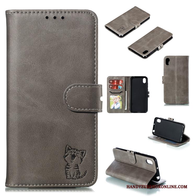 Huawei Y5 2019 Leren Etui Portemonnee Folio Hoesje Telefoon