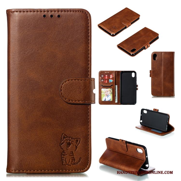 Huawei Y5 2019 Leren Etui Portemonnee Folio Hoesje Telefoon