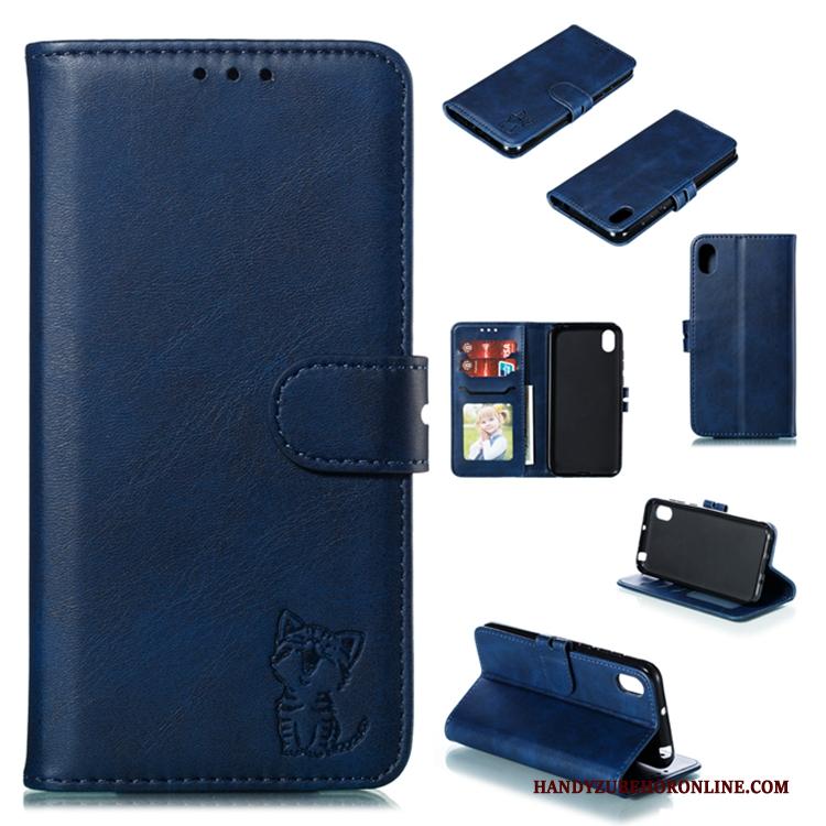 Huawei Y5 2019 Leren Etui Portemonnee Folio Hoesje Telefoon