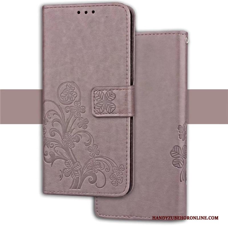 Huawei Y5 2019 Zacht Anti-fall Hoesje Telefoon Rood Folio Leren Etui All Inclusive