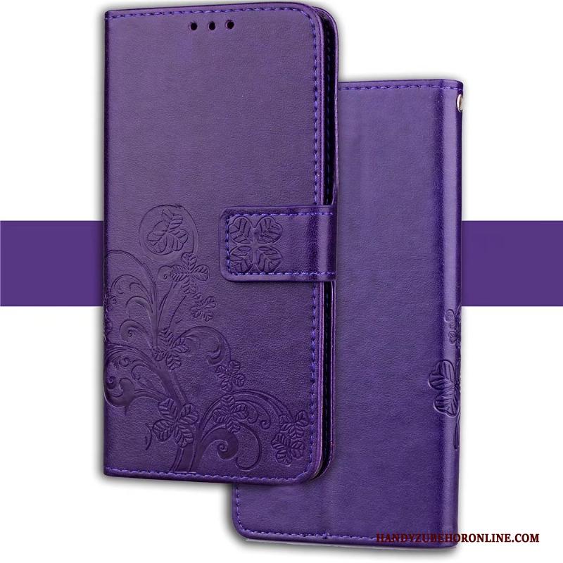 Huawei Y5 2019 Zacht Anti-fall Hoesje Telefoon Rood Folio Leren Etui All Inclusive