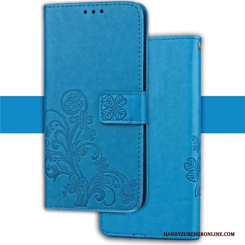 Huawei Y5 2019 Zacht Anti-fall Hoesje Telefoon Rood Folio Leren Etui All Inclusive